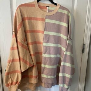 Free People Uptown Stripe Pullover
